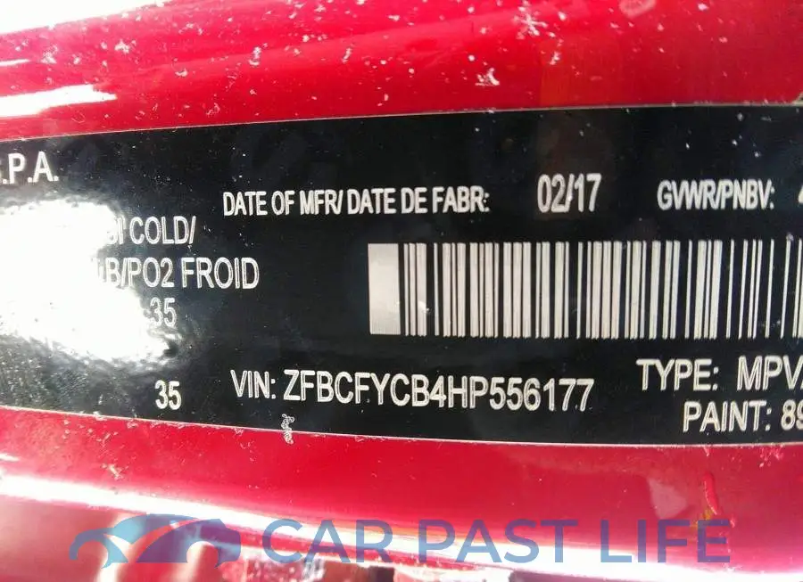 ZFBCFYCB4HP556177# 9