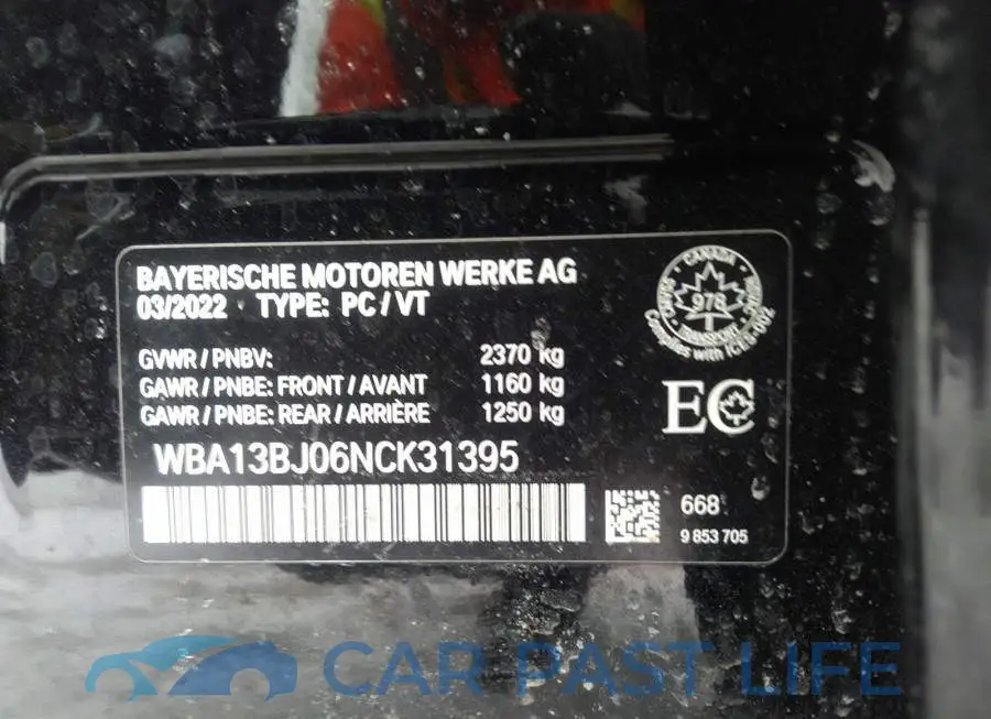 WBA13BJ06NCK31395# 9