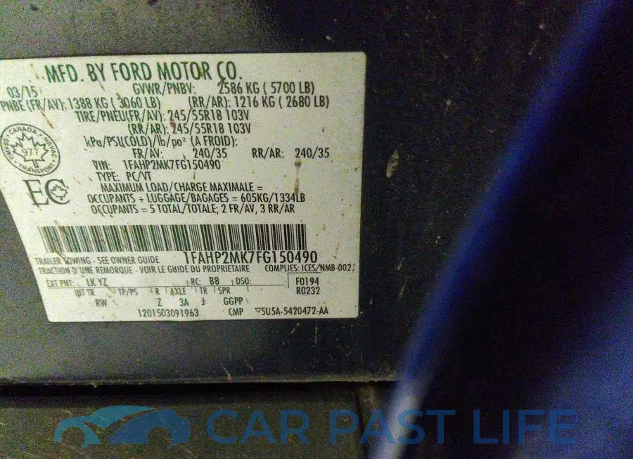 1FAHP2MK7FG150490# 9