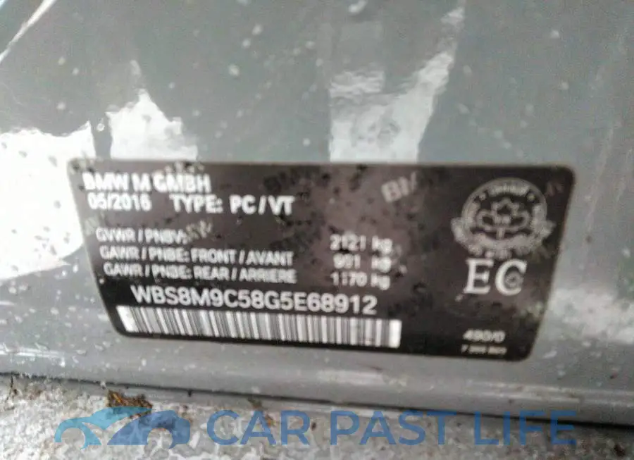 WBS8M9C58G5E68912# 9