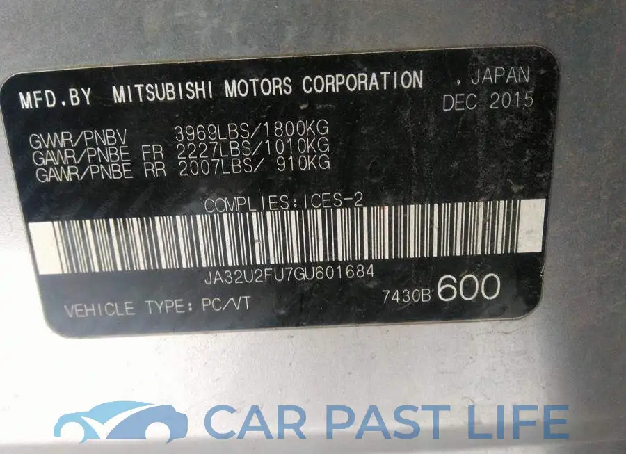 JA32U2FU7GU601684# 9