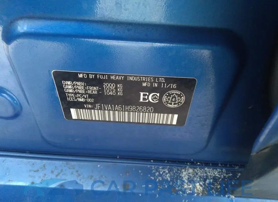 JF1VA1A61H9826820# 9