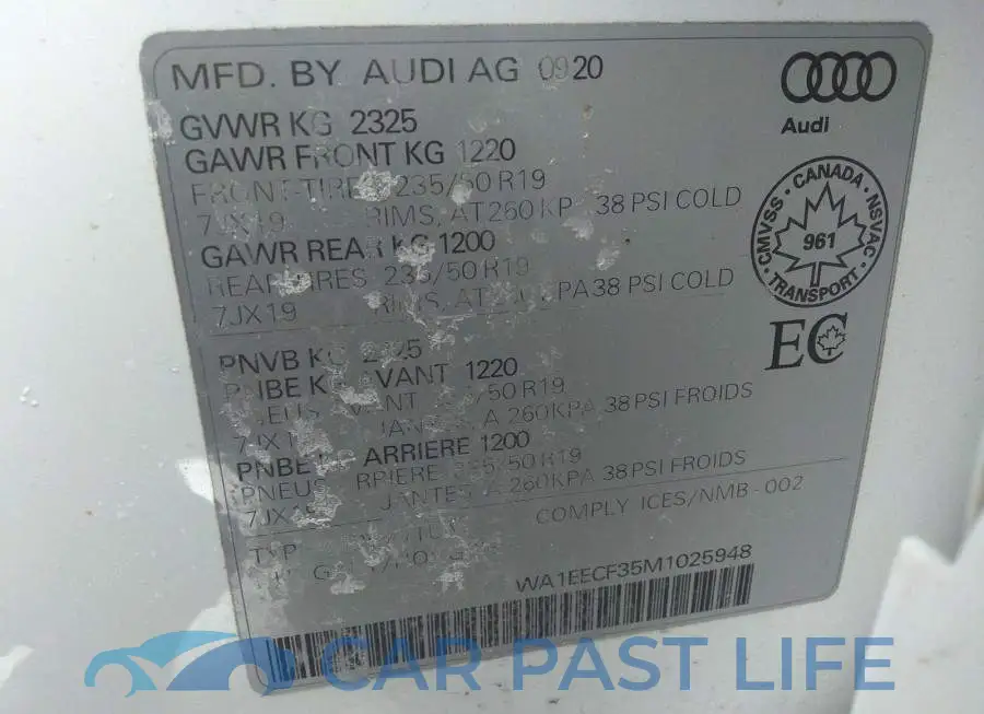 WA1EECF35M1025948# 9