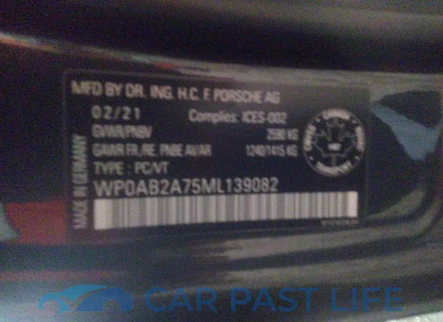 WP0AB2A75ML139082# 9