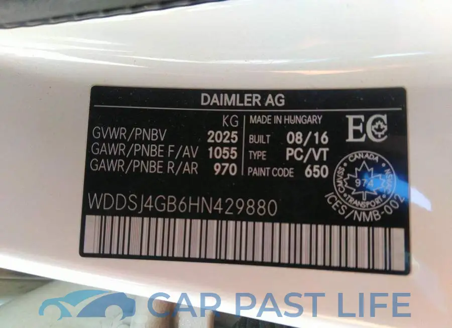 WDDSJ4GB6HN429880# 9
