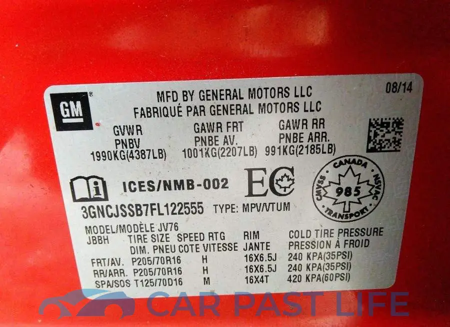 3GNCJSSB7FL122555# 9