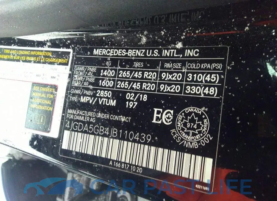 4JGDA5GB4JB110439# 9