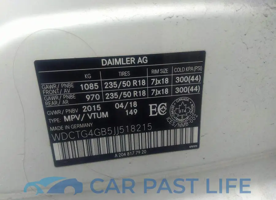 WDCTG4GB5JJ518215# 9