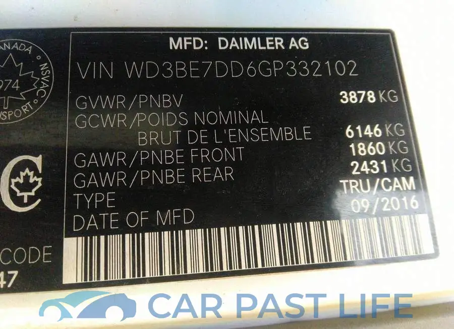 WD3BE7DD6GP332102# 9