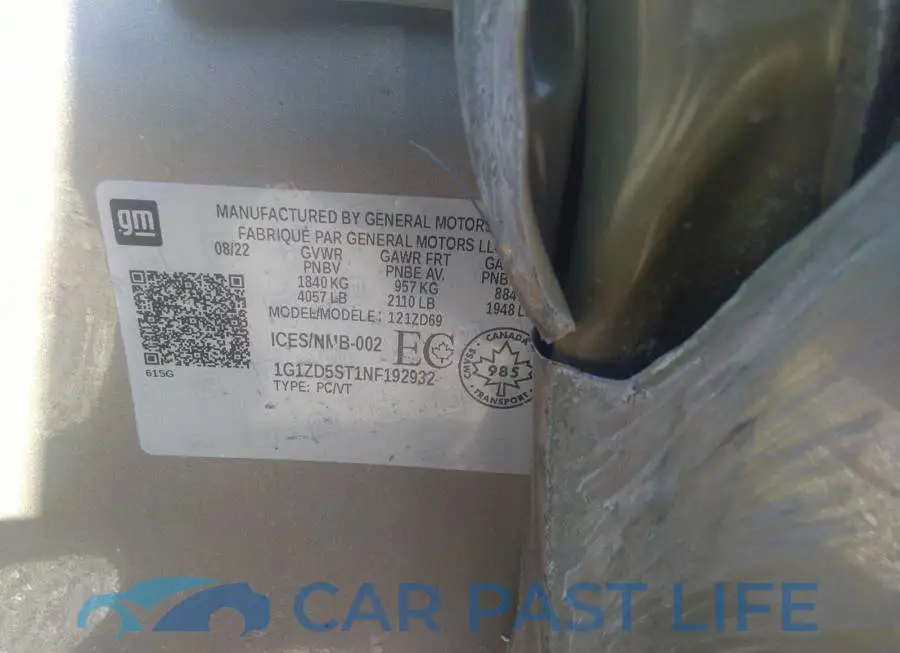 1G1ZD5ST1NF192932# 9