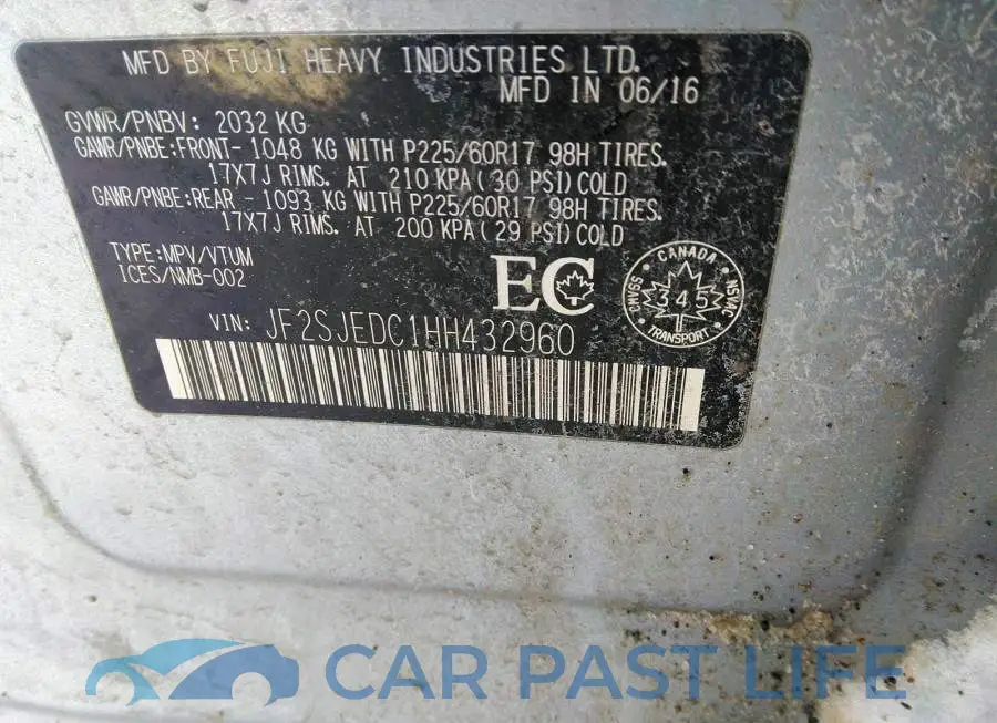 JF2SJEDC1HH432960# 9