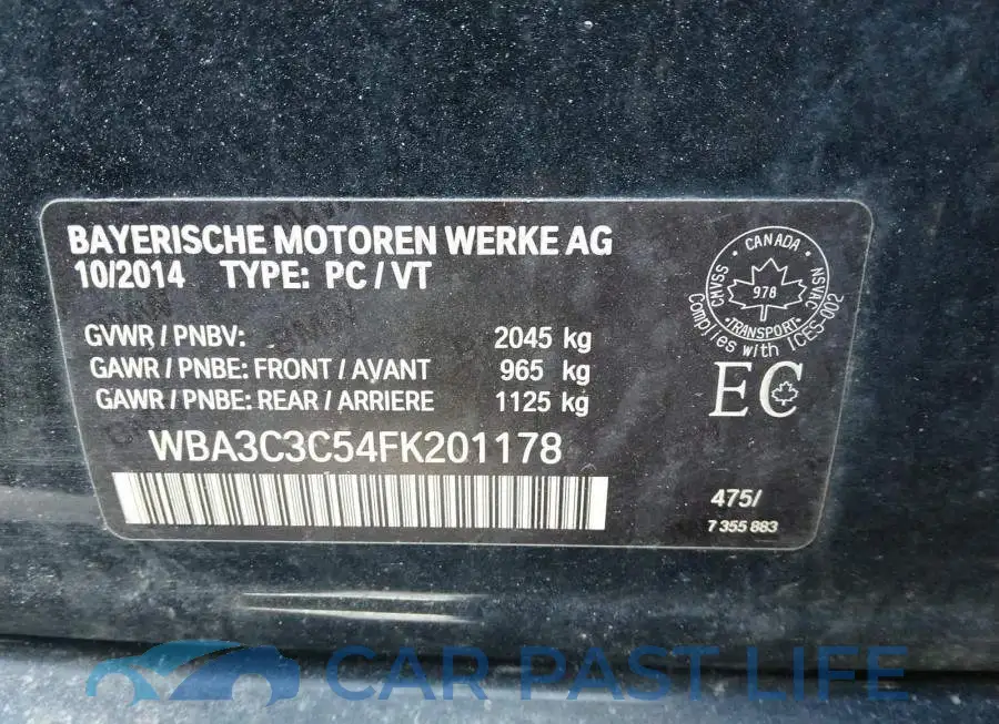WBA3C3C54FK201178# 9