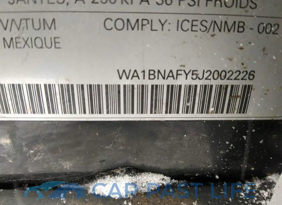 WA1BNAFY5J2002226# 9