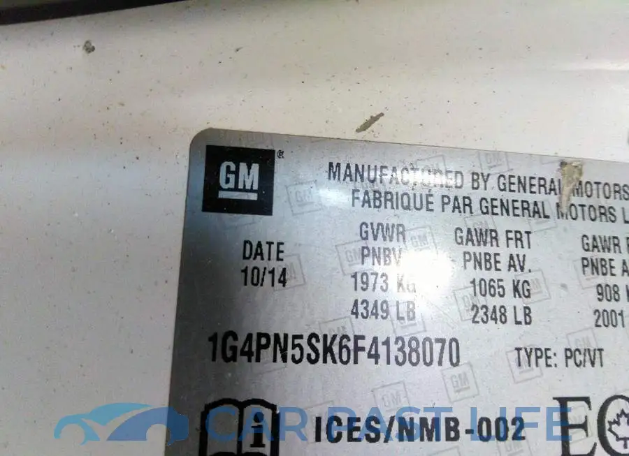 1G4PN5SK6F4138070# 9