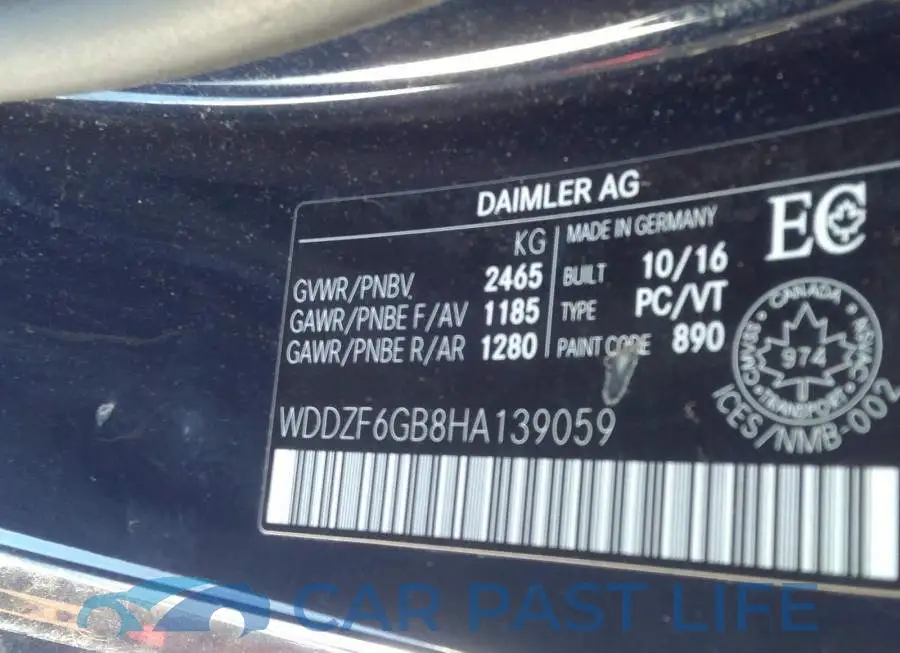 WDDZF6GB8HA139059# 9