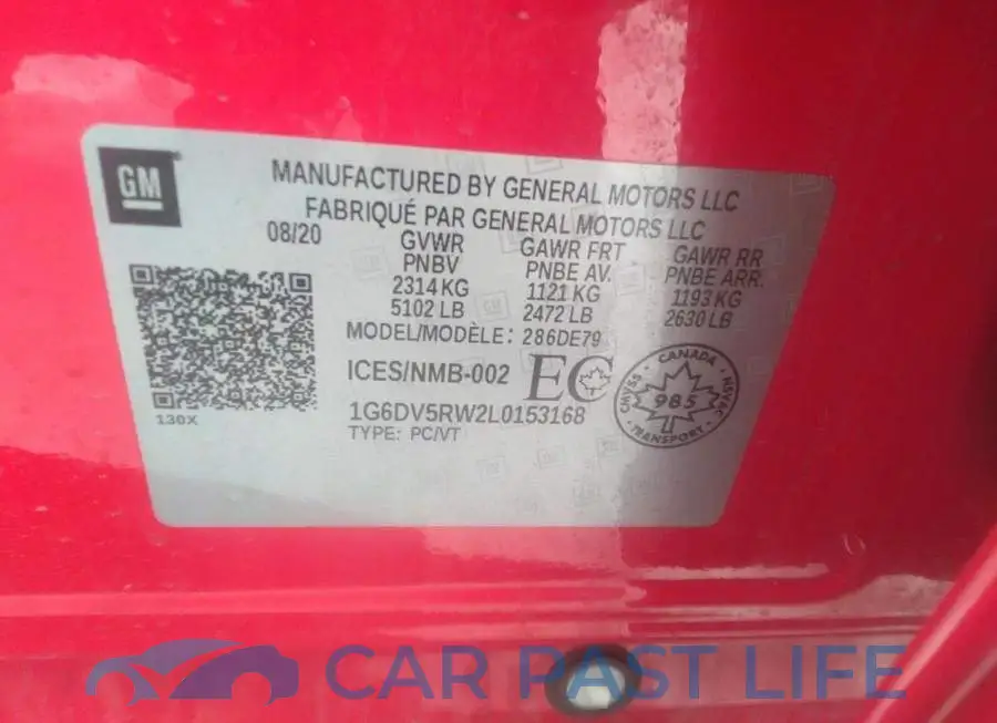 1G6DV5RW2L0153168# 9
