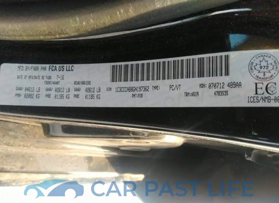 1C3CCCAB8GN197362# 9