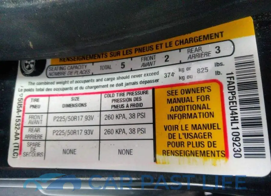 1FADP5EU4HL109230# 9
