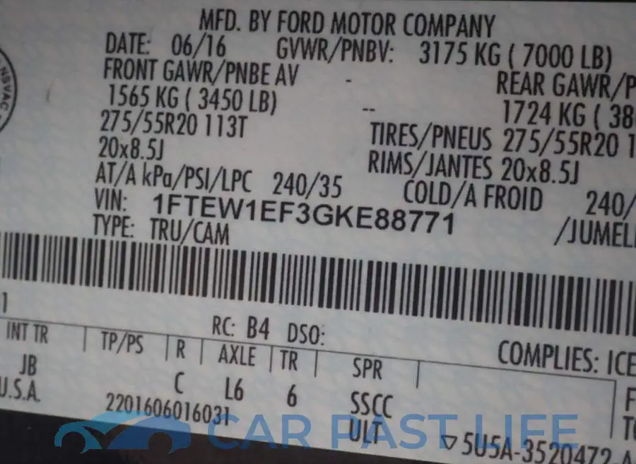 1FTEW1EF3GKE88771# 7