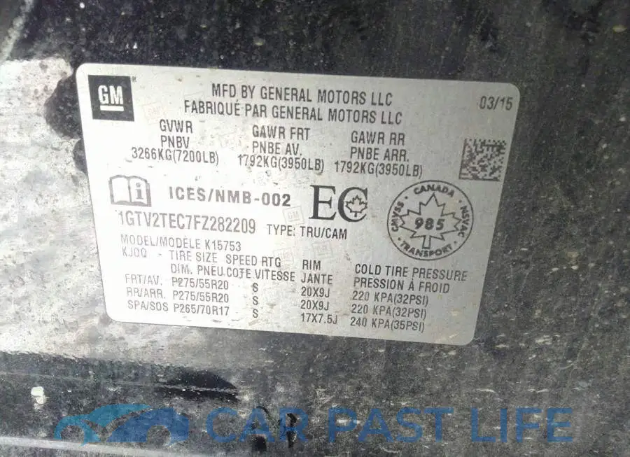 1GTV2TEC7FZ282209# 9