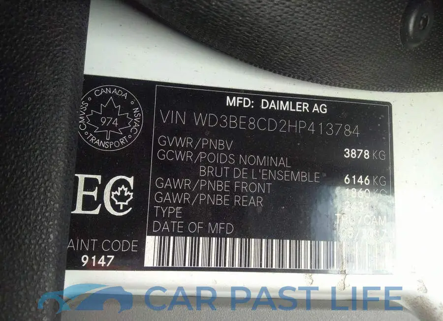 WD3BE8CD2HP413784# 9