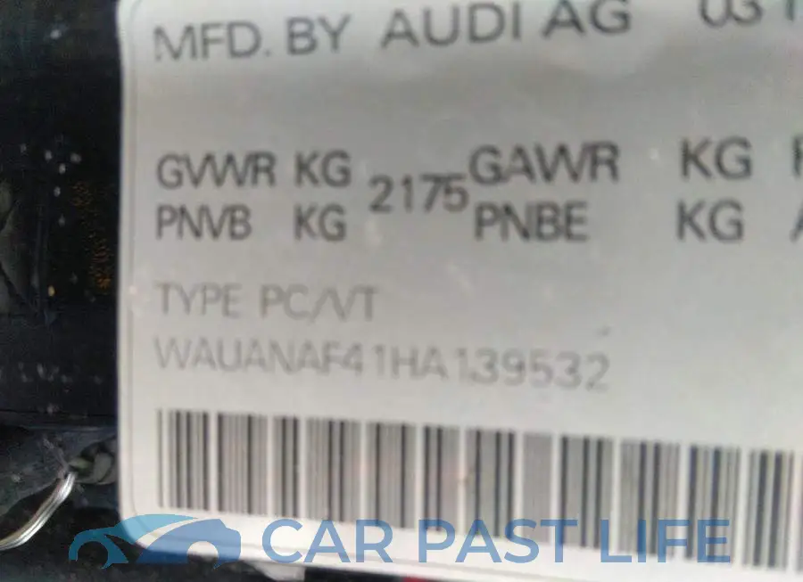 WAUANAF41HA139532# 9