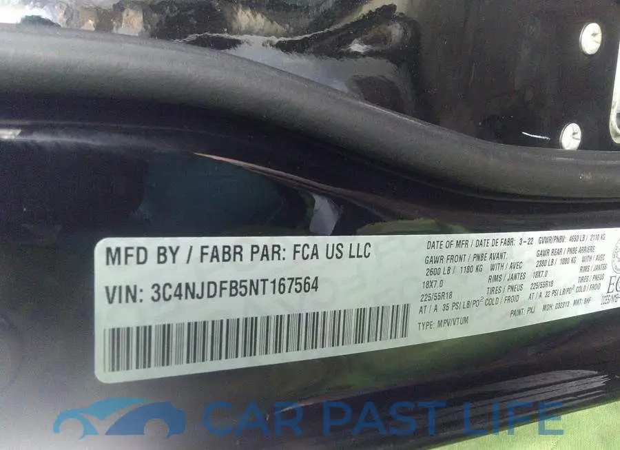 3C4NJDFB5NT167564# 9