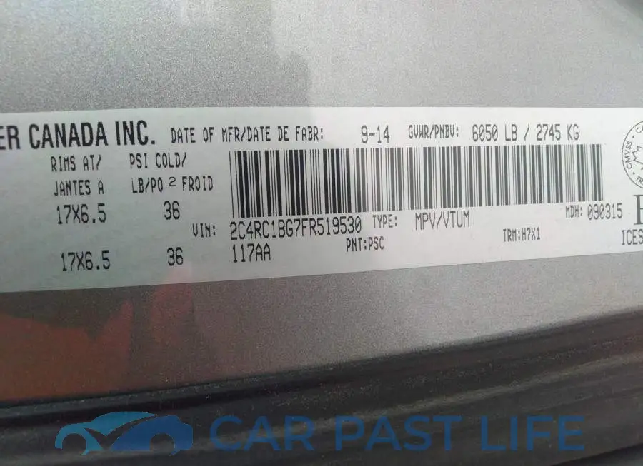 2C4RC1BG7FR519530# 9