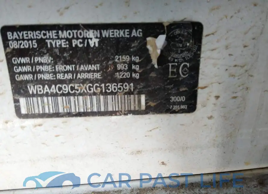 WBA4C9C5XGG136591# 9