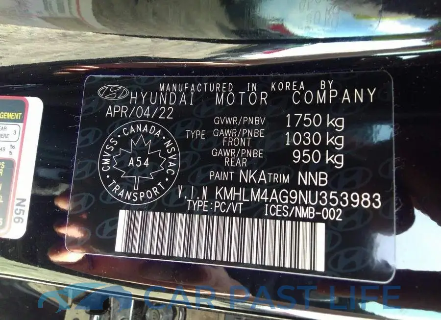 KMHLM4AG9NU353983# 9