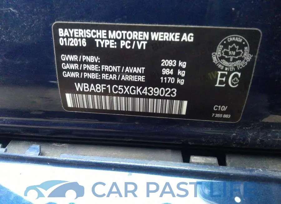 WBA8F1C5XGK439023# 9