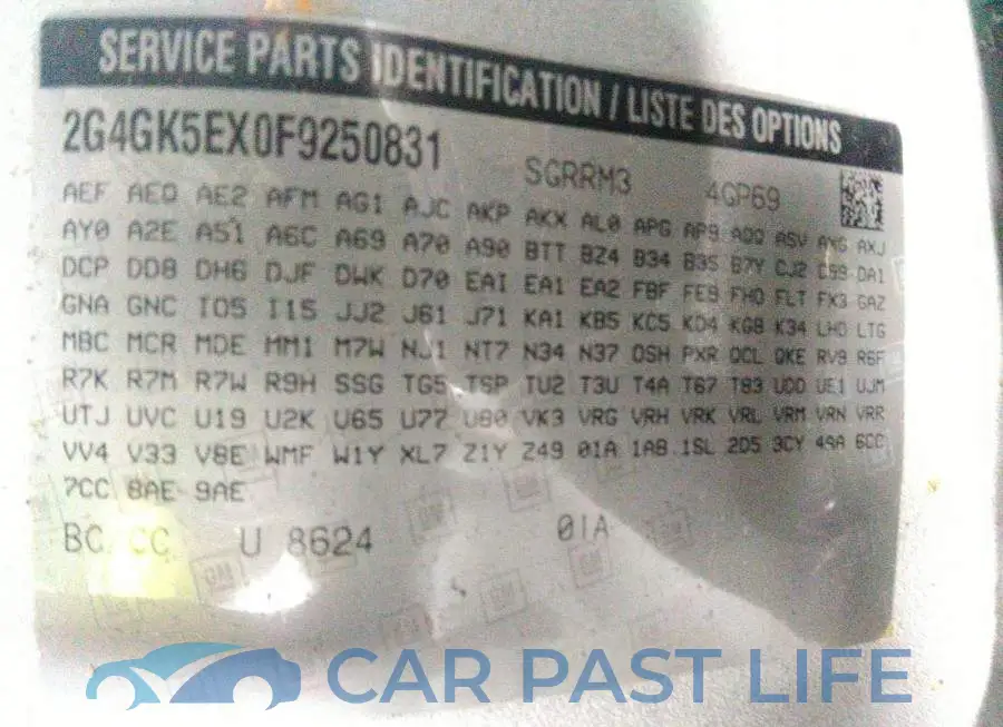 2G4GK5EX0F9250831# 9