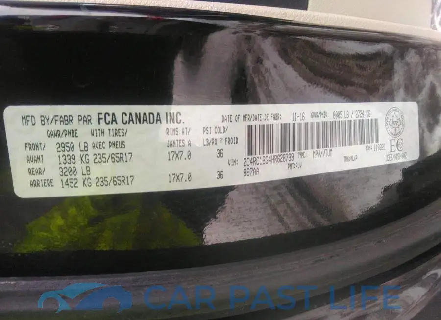 2C4RC1BG4HR628739# 9