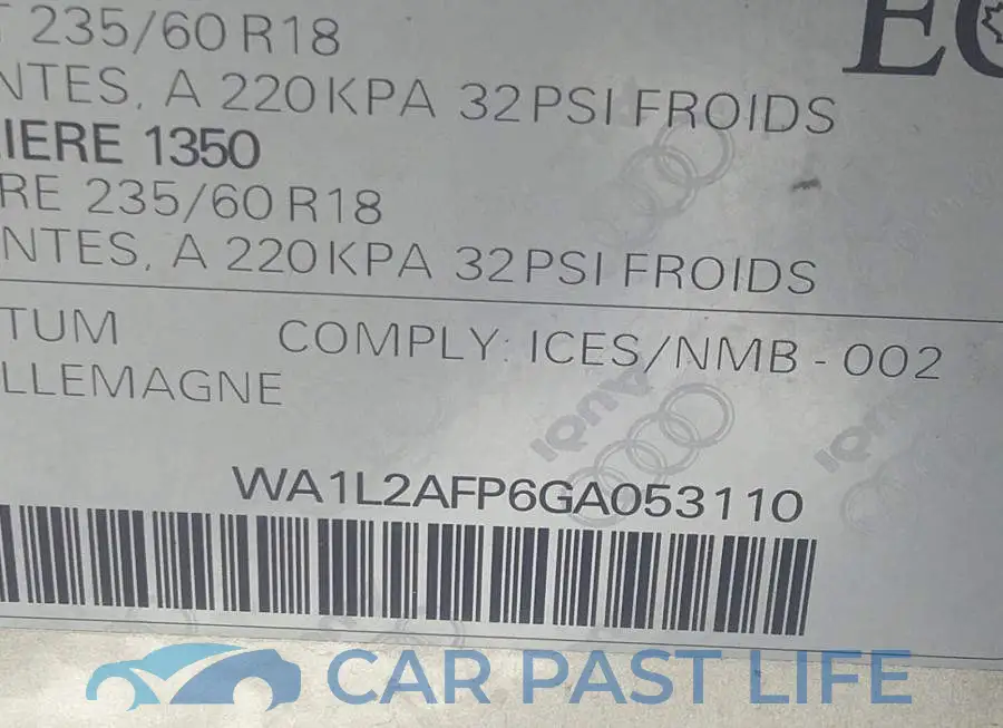 WA1L2AFP6GA053110# 9