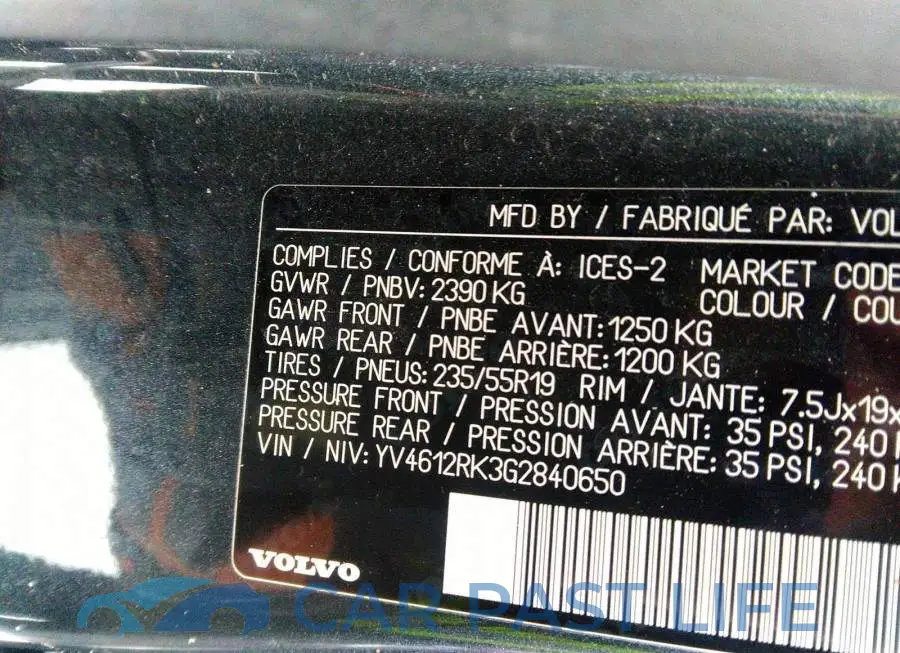 YV4612RK3G2840650# 9
