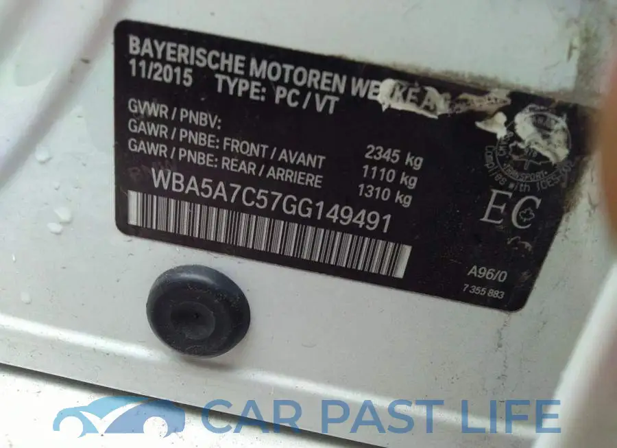 WBA5A7C57GG149491# 9