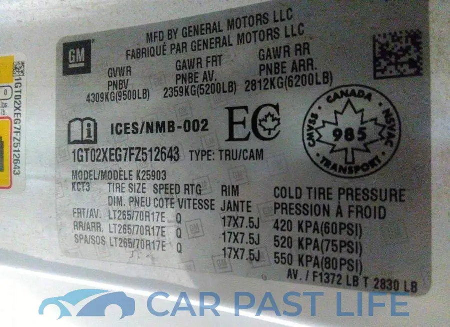 1GT02XEG7FZ512643# 9