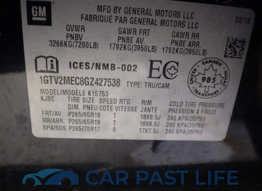 1GTV2MEC8GZ427538# 11
