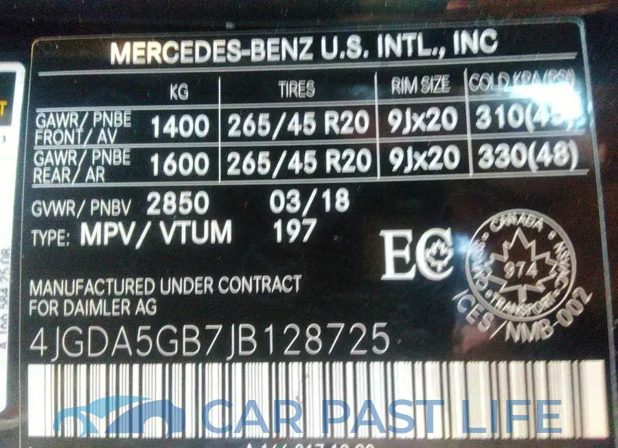 4JGDA5GB7JB128725# 9