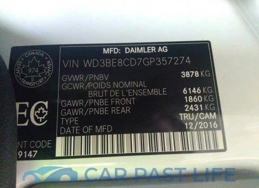 WD3BE8CD7GP357274# 9