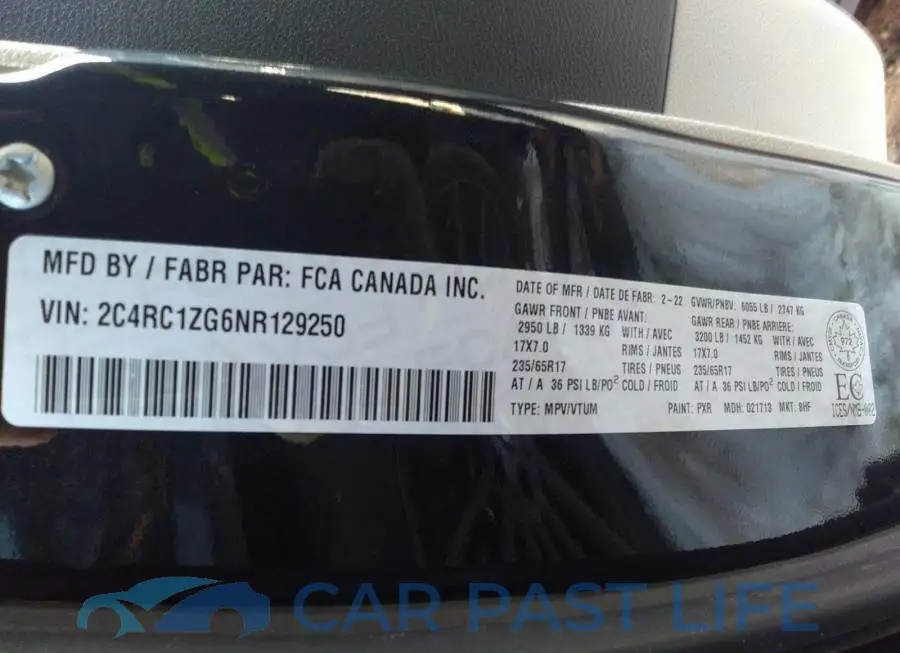 2C4RC1ZG6NR129250# 9