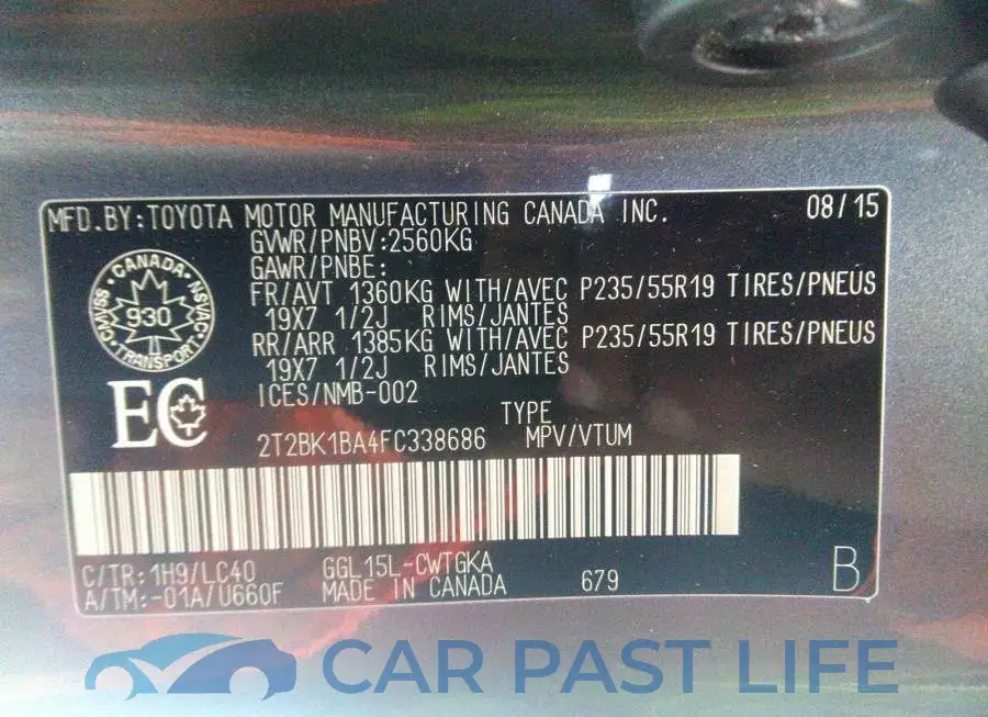 2T2BK1BA4FC338686# 9