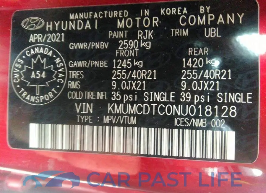 KMUMCDTC0NU018128# 9
