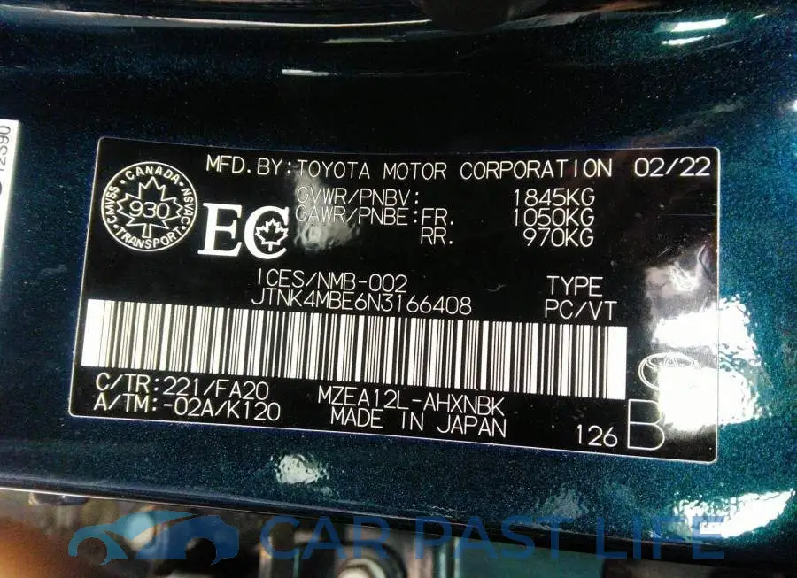 JTNK4MBE6N3166408# 9