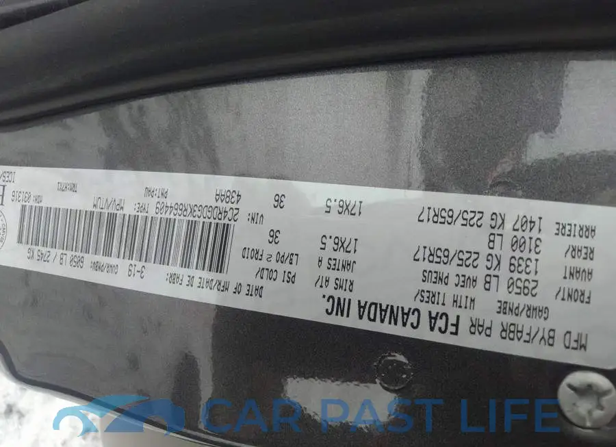 2C4RDGDG3KR664409# 9