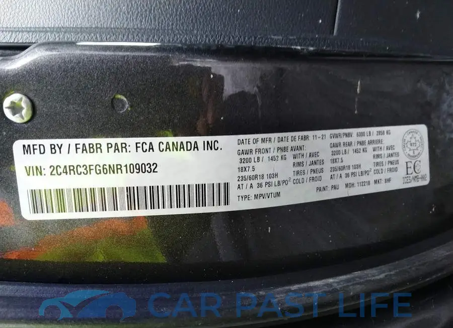 2C4RC3FG6NR109032# 9