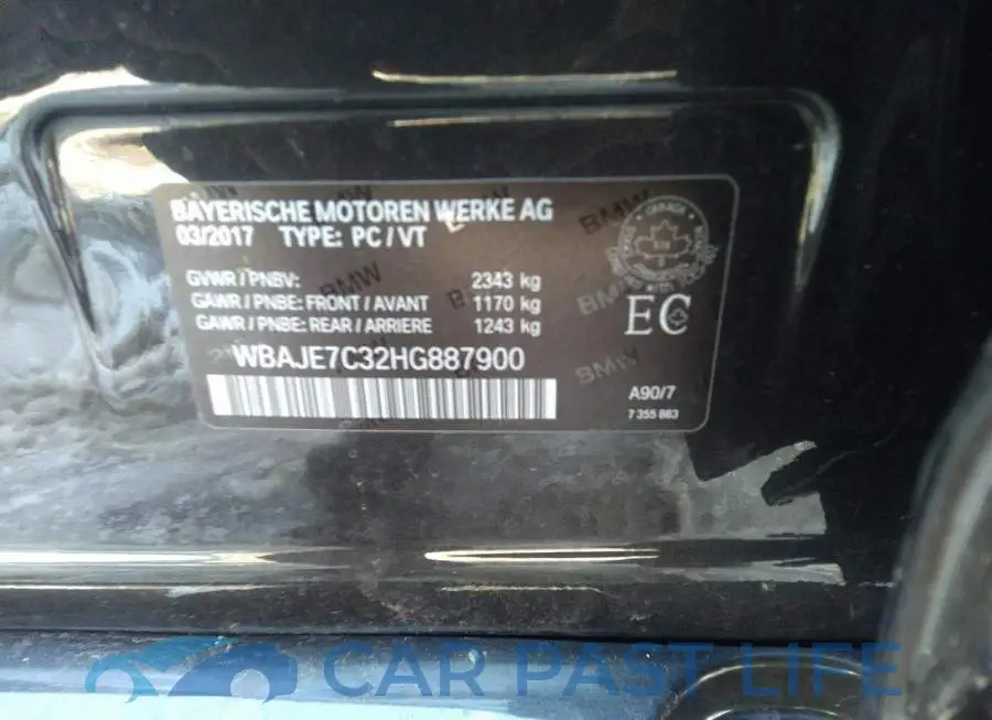 WBAJE7C32HG887900# 9