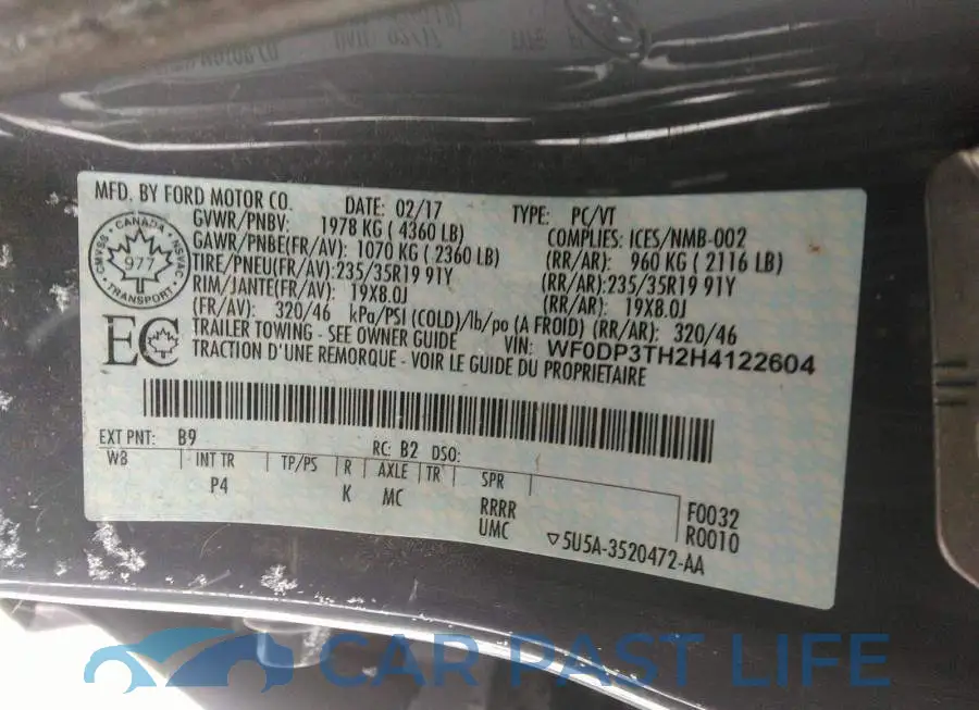 WF0DP3TH2H4122604# 9