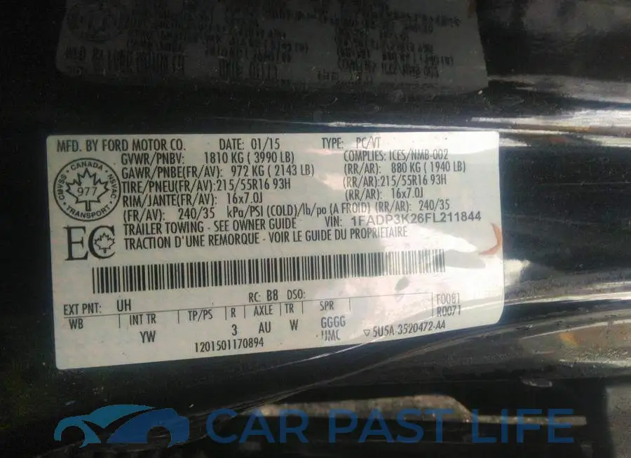 1FADP3K26FL211844# 9