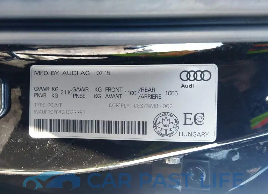 WAUF1GFF4G1023357# 9